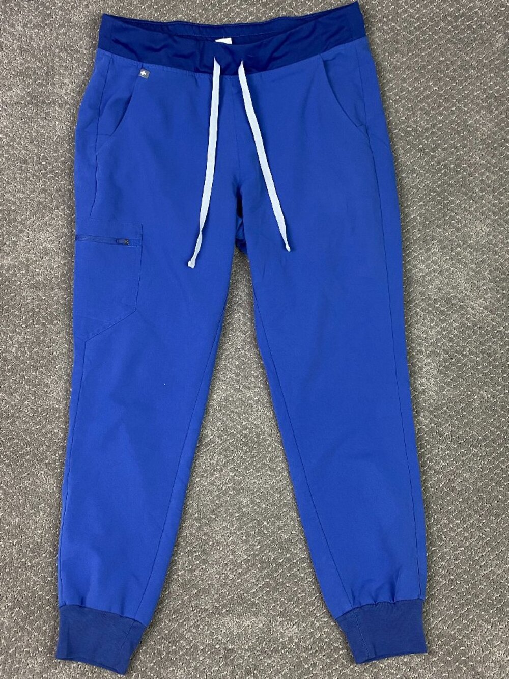 Figs Zamora 2.0 Jogger Scrub Pants Womens Medium Blue Nurse Technical Collaction